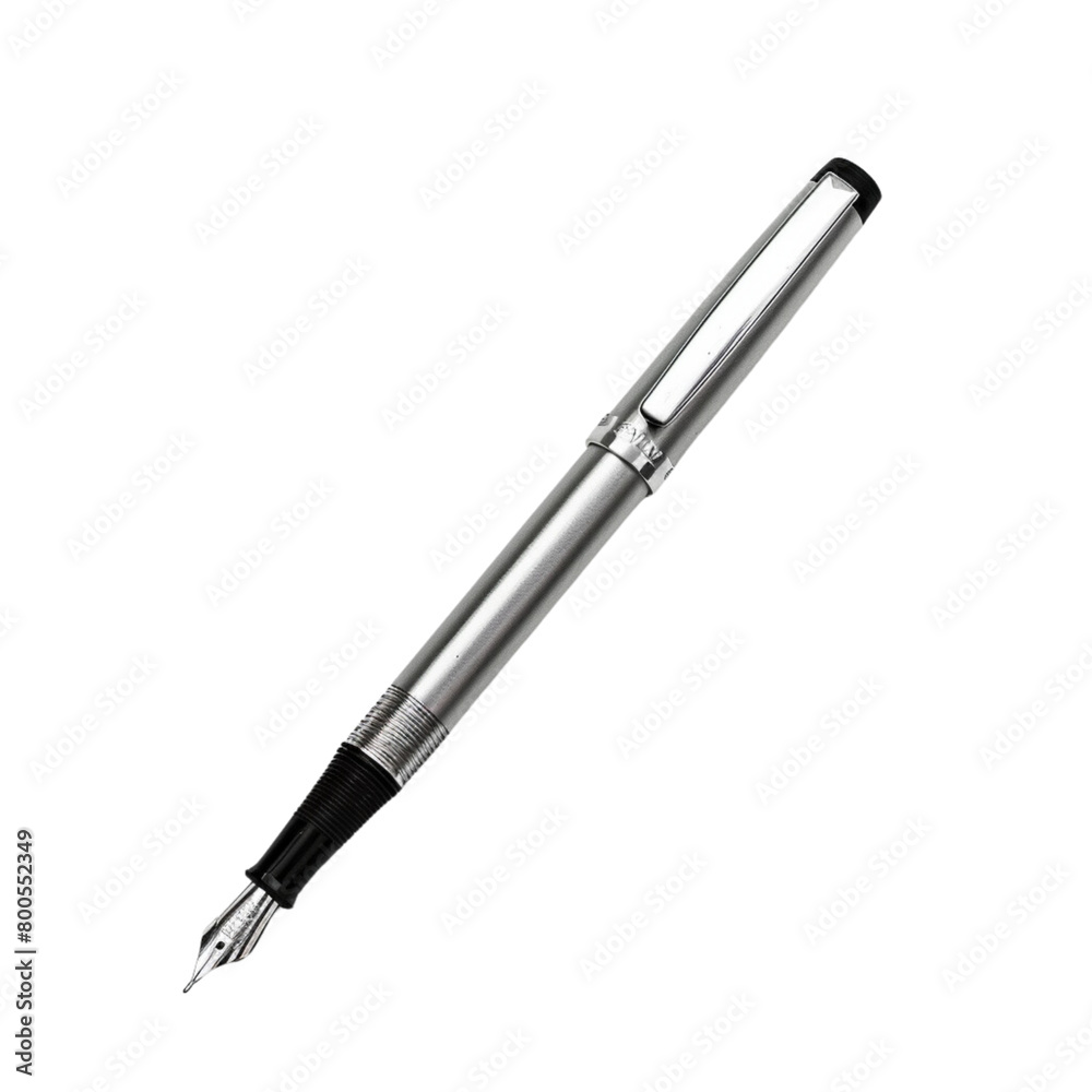White Color Pen on transparent background. Ai generated White Color Pen on transparent background. Ai generated