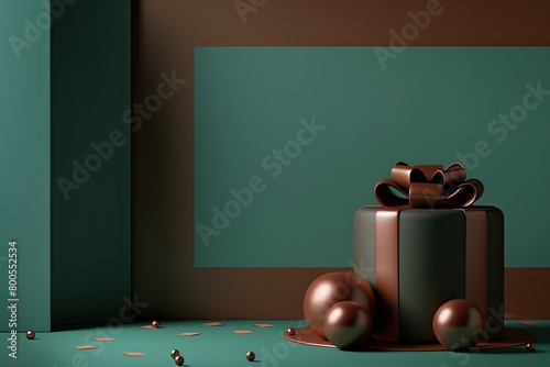 Luxurious background interior room with balloons, Beautiful decorative celebration concept. Generative AI