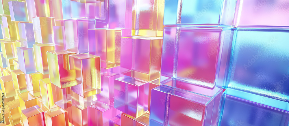 Abstract geometric glass blocks texture, 3D render style wallpaper or background. Pattern design, poster backdrop, flyer, banner, card, cover, brochure. Abstract geometric glass blocks texture, 3D render style wallpaper or background. Pattern design, poster backdrop, flyer, banner, card, cover, brochure.