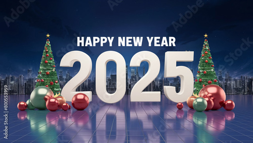 New Year banner ," Happy New Year 2025" poster