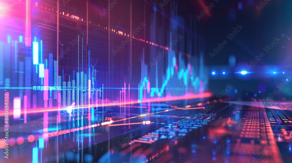 abstract illustration background with digital encryption patterns and financial market graphics, very modern and hi-tech abstract illustration background with digital encryption patterns and financial market graphics, very modern and hi-tech