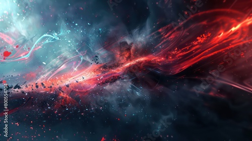 Fototapeta Naklejka Na Ścianę i Meble -  gaming pc abstract wallpaper with cosmic fantasy universe and energetic colors