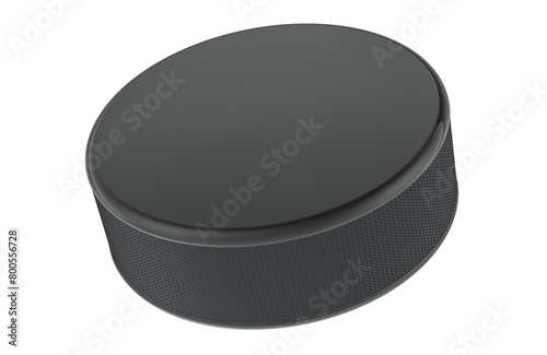 Canvas Print Ice hockey puck, 3D rendering isolated on transparent background