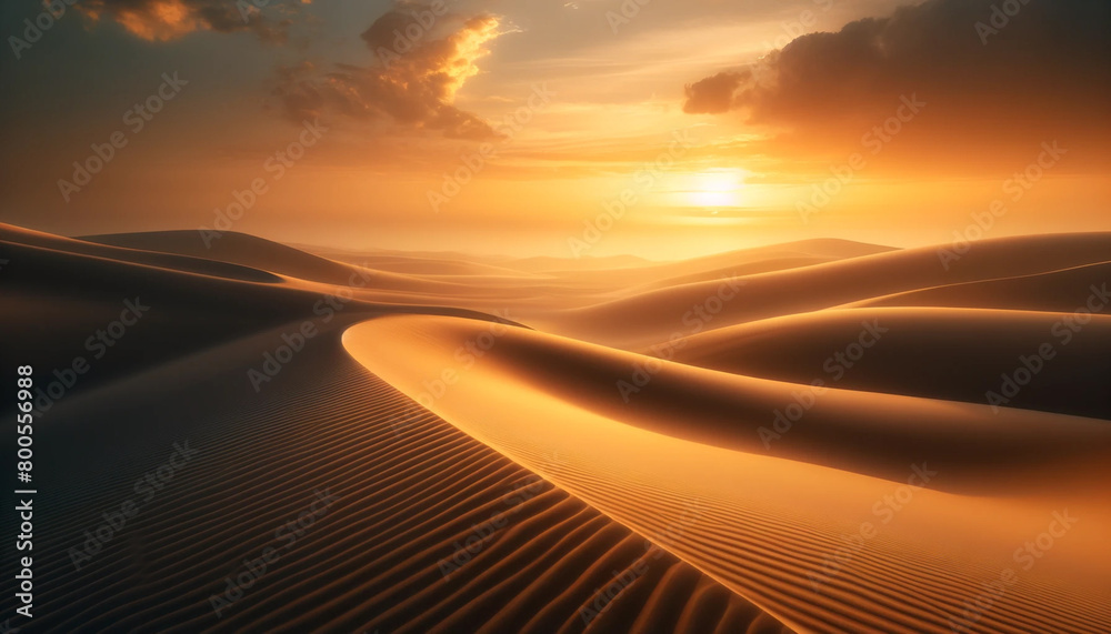 Naklejka premium Desert sand dune landscape background