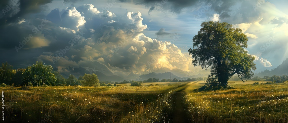fantastic landscape wallpaper with idyllic scenery and amazing light fantastic landscape wallpaper with idyllic scenery and amazing light