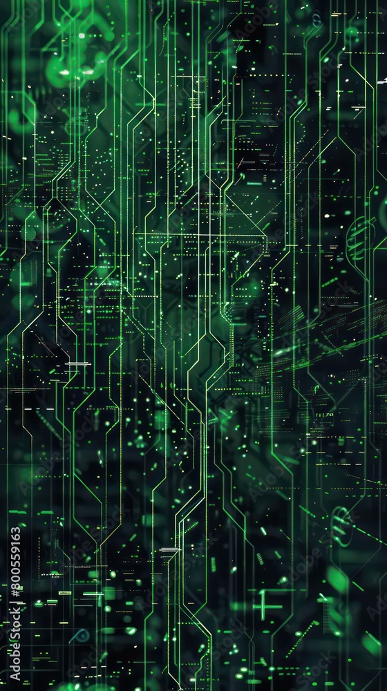 cyberpunk futuristic head-up background in dark green and black cyberpunk futuristic head-up background in dark green and black