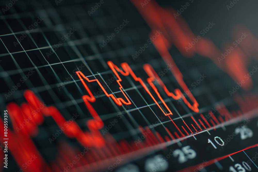A close-up of a graph depicting a sharp decline, symbolizing the sudden onset of a financial crisis and its impact on markets A close-up of a graph depicting a sharp decline, symbolizing the sudden onset of a financial crisis and its impact on markets
