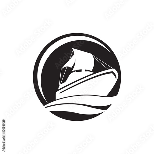 Sailboat symbol logo icon, vector illustration design
