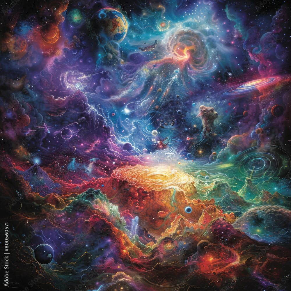 Astral Reverie Captivating Abstract Space Art 