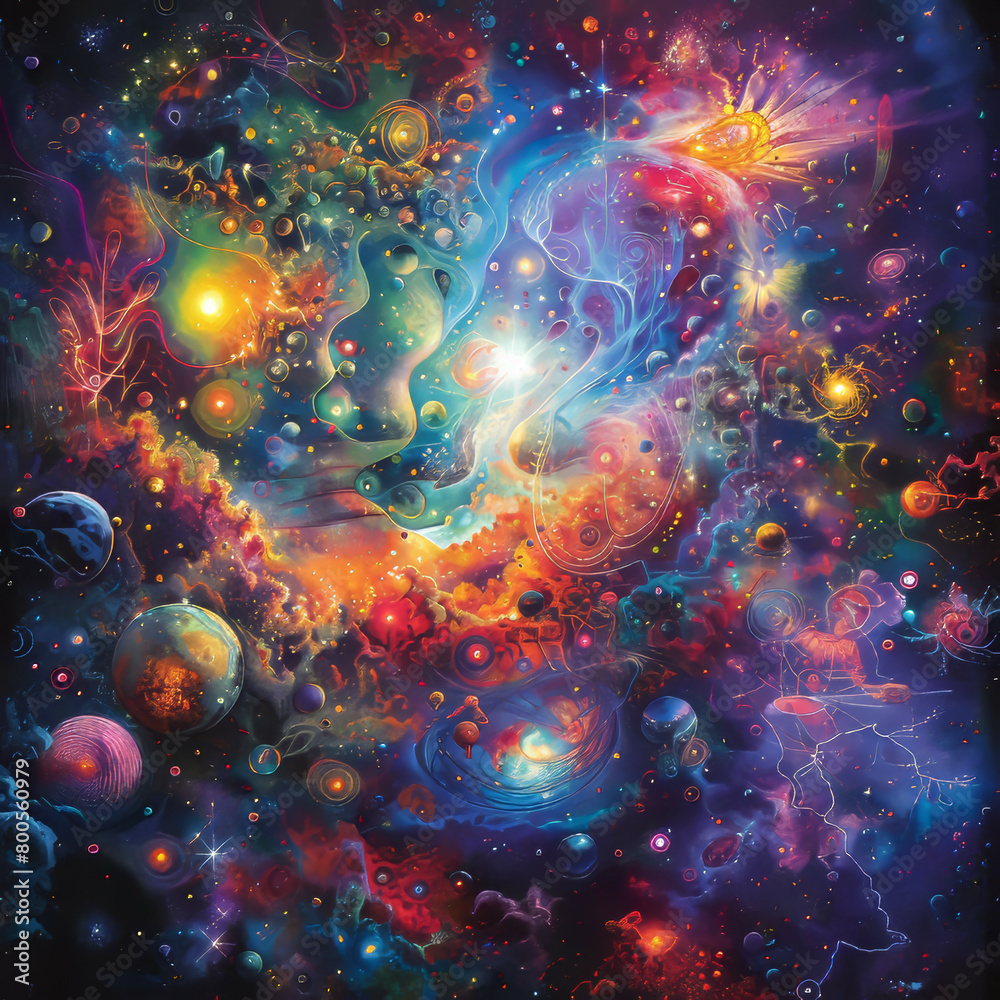 Astral Reverie Captivating Abstract Space Art 