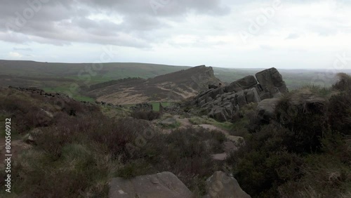 Establishing shot at The Roaches in the Peak District National Park. photo