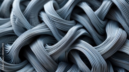 A stunning 3D visualization of fabric fibers intricately interlaced, showcasing the complex structure and details up close.

 photo