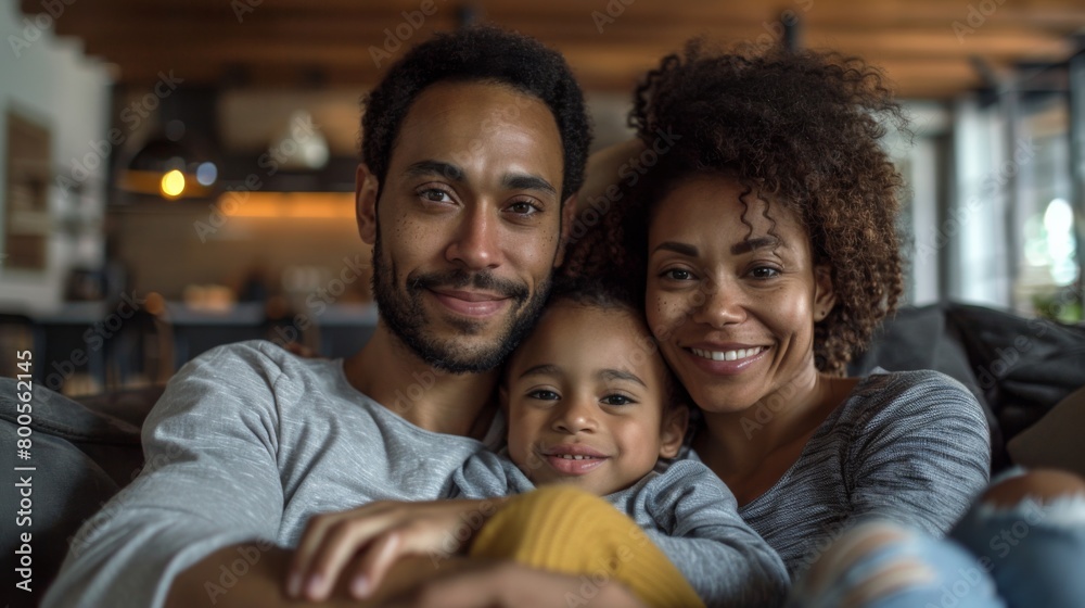 A family sitting together on the couch, watching a documentary about the importance of life insurance and financial planning for the future. A family sitting together on the couch, watching a documentary about the importance of life insurance and financial planning for the future.