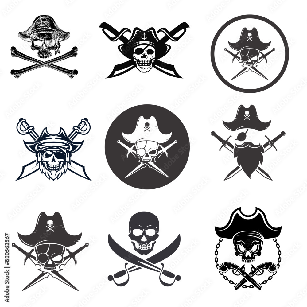 Pirate Vector Icon Illustration Design