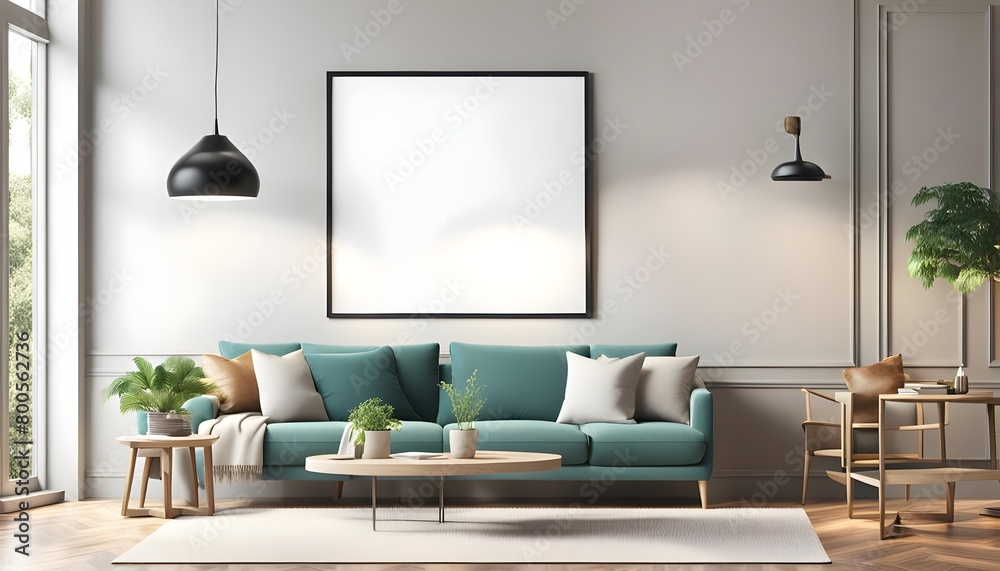 Frame mockup, ISO wide frame. luxury Living room wall poster mockup. Interior mockup with house background. Modern interior design. 3D render Frame mockup, ISO wide frame. luxury Living room wall poster mockup. Interior mockup with house background. Modern interior design. 3D render
