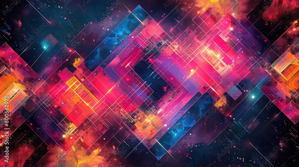 abstract background with geometric shapes and patterns with bold colors and psychedelic theme abstract background with geometric shapes and patterns with bold colors and psychedelic theme