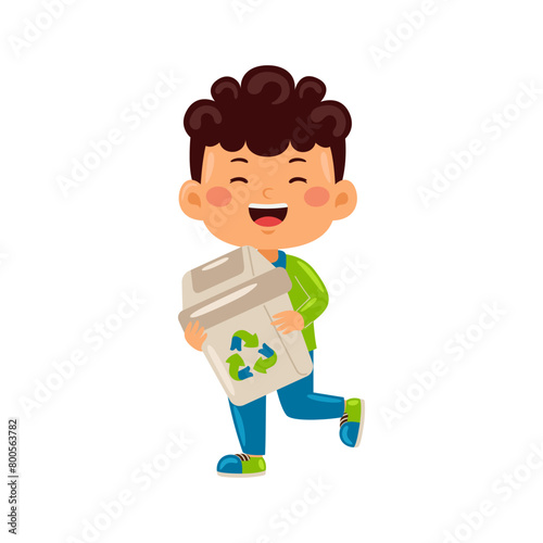 Kids celebrating Earth Day vector illustration (ID: 800563782)