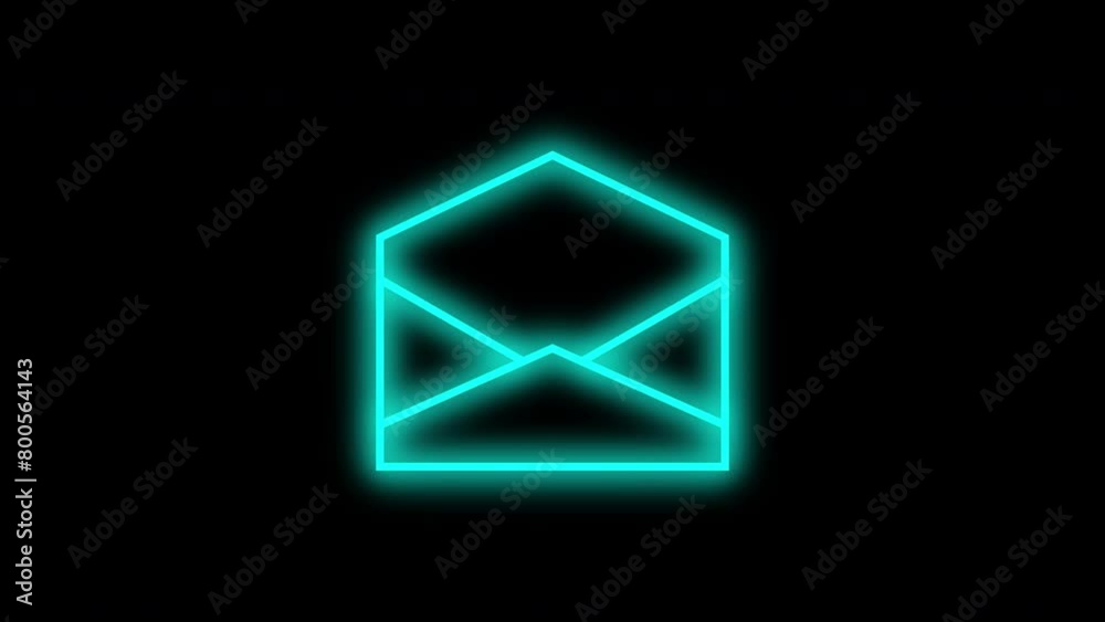 neon new e-mail sign blink animation neon new e-mail sign blink animation
