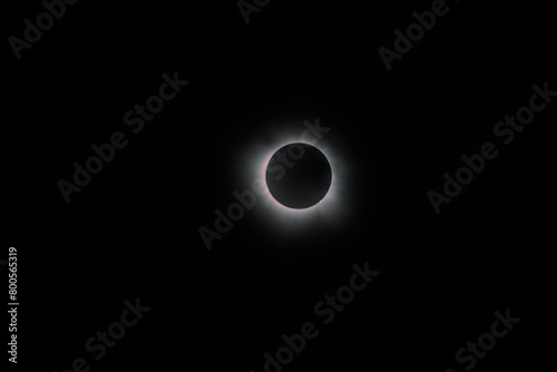 Peak moment of total solar eclipse 2024