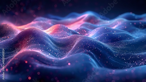 Futuristic Waves: Moody Blues and Purples in Motion © Maquette Pro