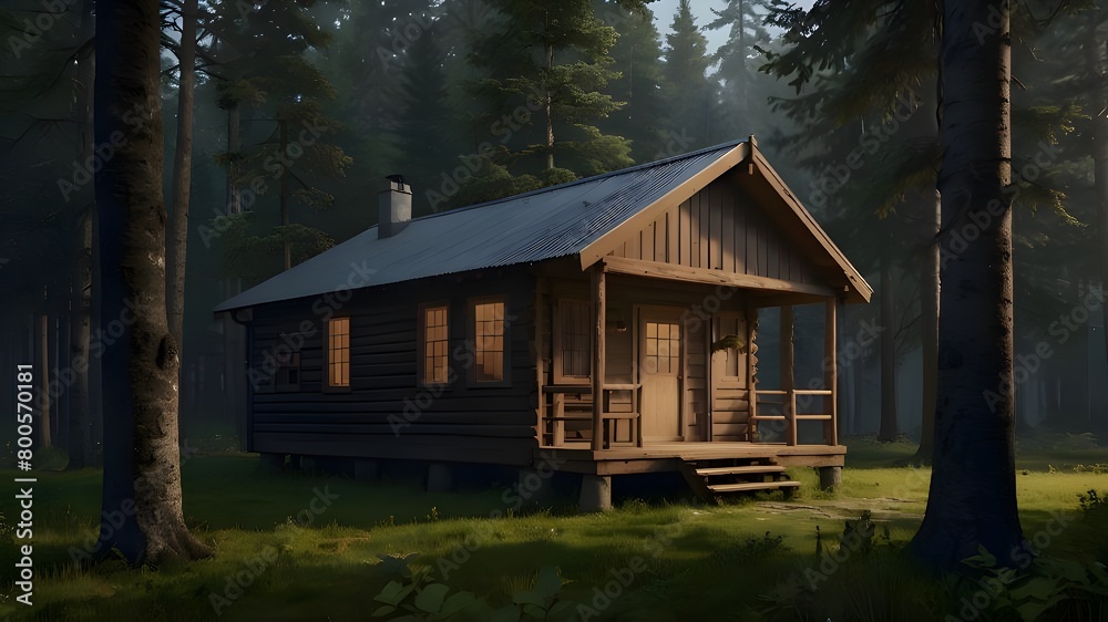 Forest with a hidden cabinet Generetive AI Forest with a hidden cabinet Generetive AI