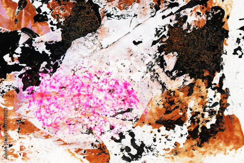 Hand drawn abstract multicolored acrylic texture. Colourful background.