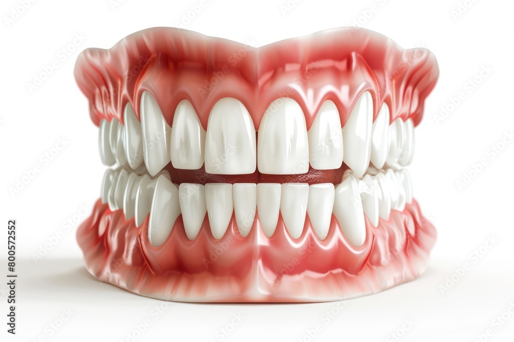 An intense, hyper-realistic 3D rendering of a mouth with prominent, angry teeth in a shouting pose An intense, hyper-realistic 3D rendering of a mouth with prominent, angry teeth in a shouting pose