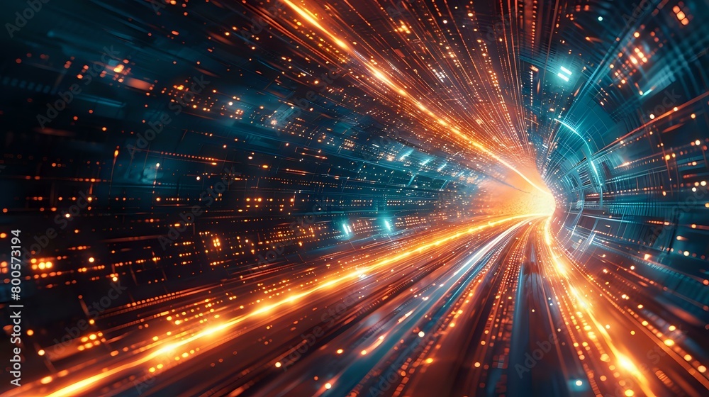 Fototapeta premium Light Symphony: A Harmonic Structure Within Chaos