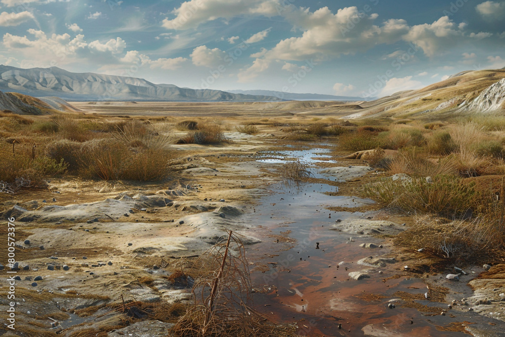 A landscape thirsting for change visualizing the dire consequences of global warming and drought 