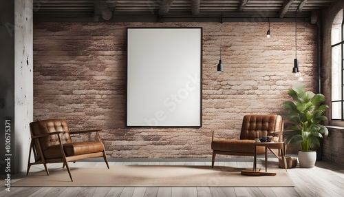 mock up poster in vintage loft interior, background, wallpapers, stock photos, life stock, mockups