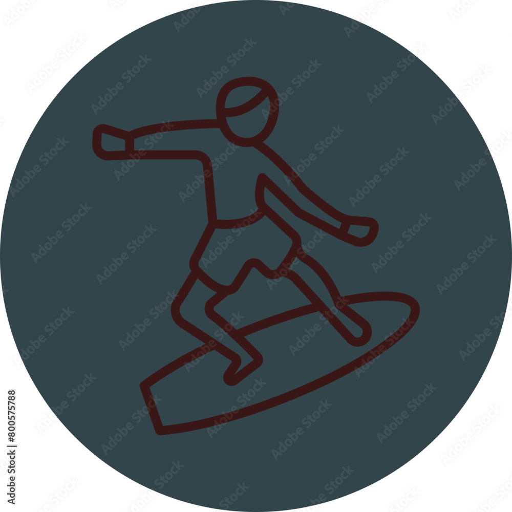 Surfing Grey Red Line Circle Icon Line Circle Icon Surfing Grey Red Line Circle Icon Line Circle Icon