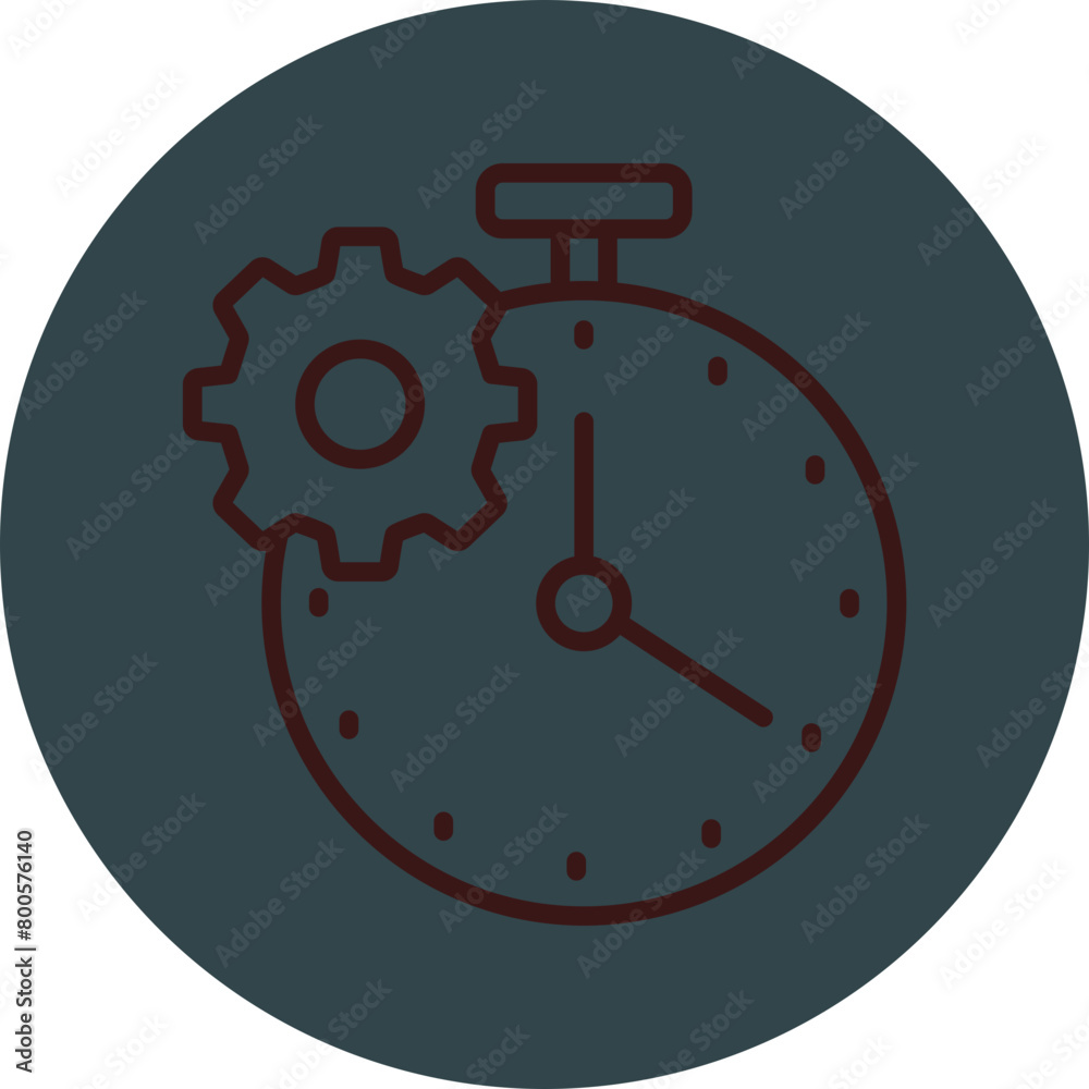 Time Management Grey Red Line Circle Icon Line Circle Icon Time Management Grey Red Line Circle Icon Line Circle Icon