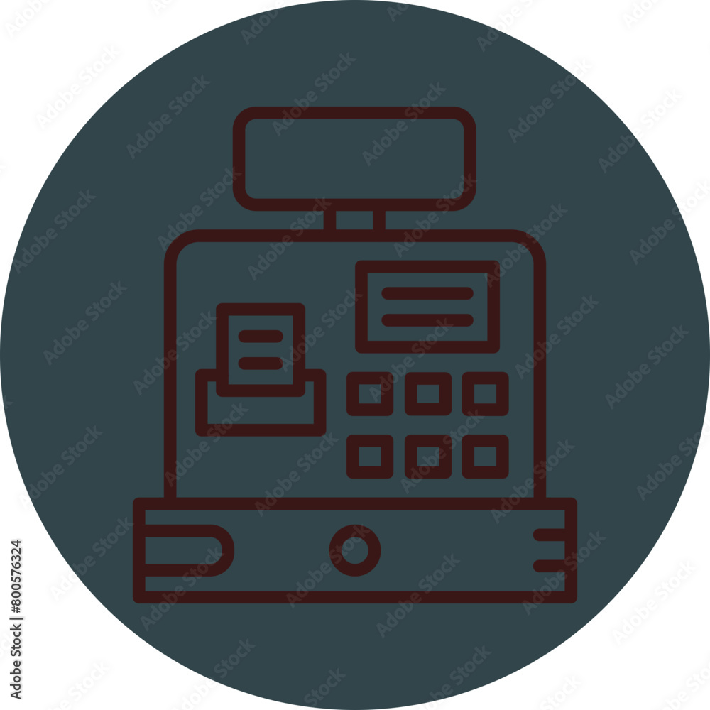 Cash Machine Grey Red Line Circle Icon Line Circle Icon Cash Machine Grey Red Line Circle Icon Line Circle Icon