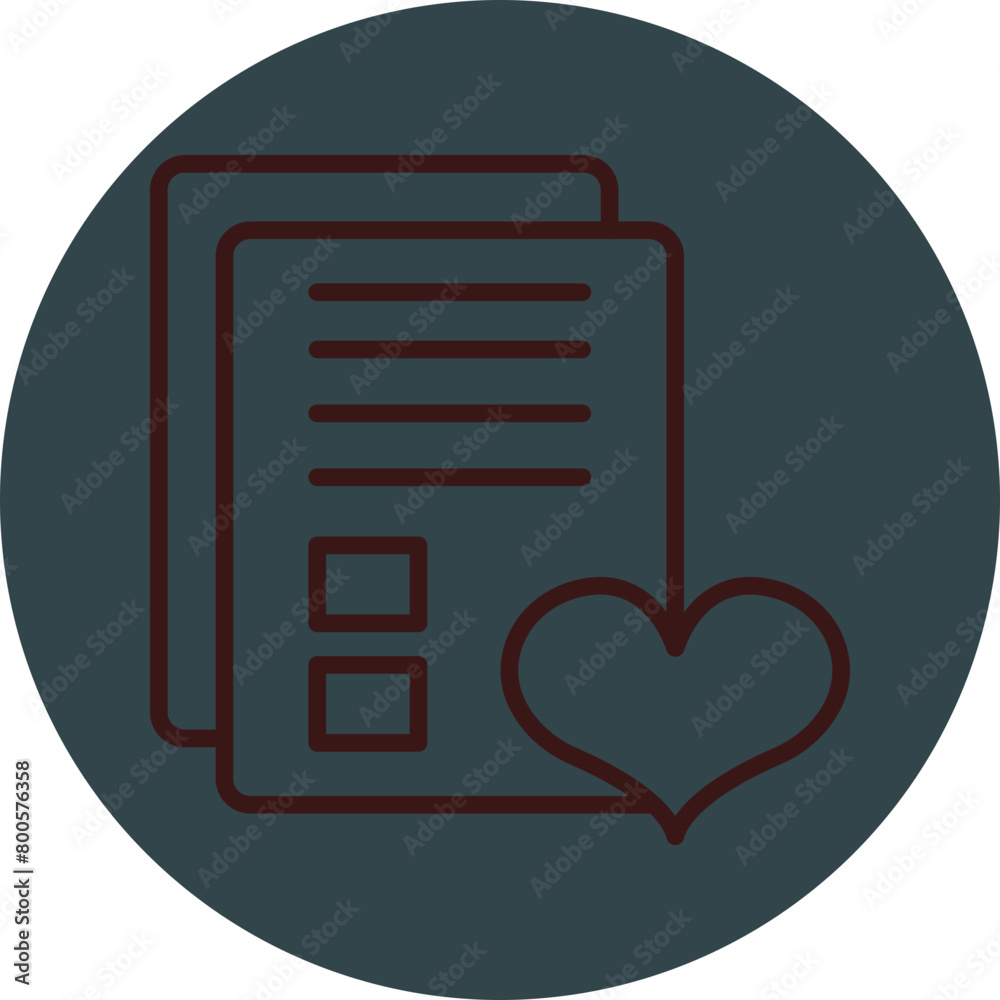Wishlist Grey Red Line Circle Icon Line Circle Icon