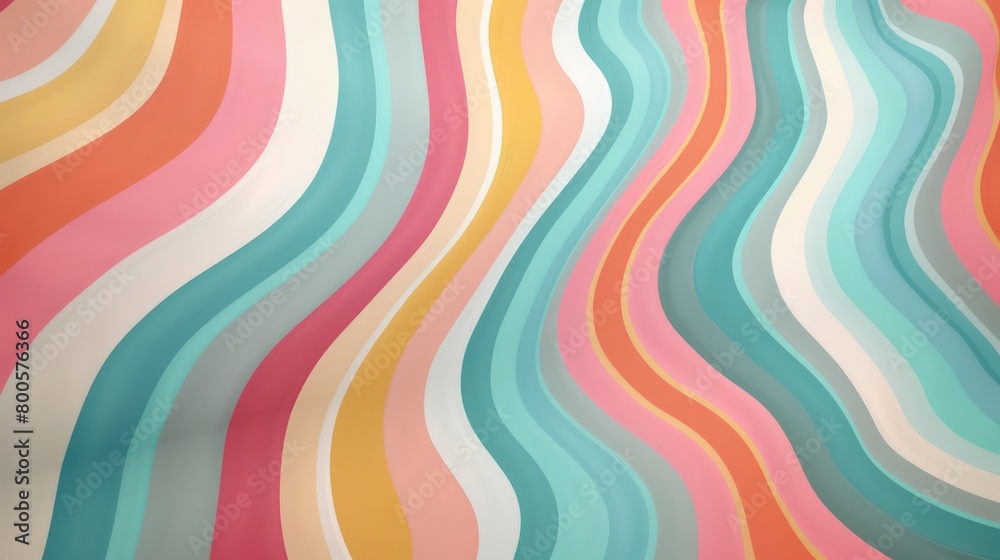 wallpaper with soft wavy round lines, patterned and pastel colors
