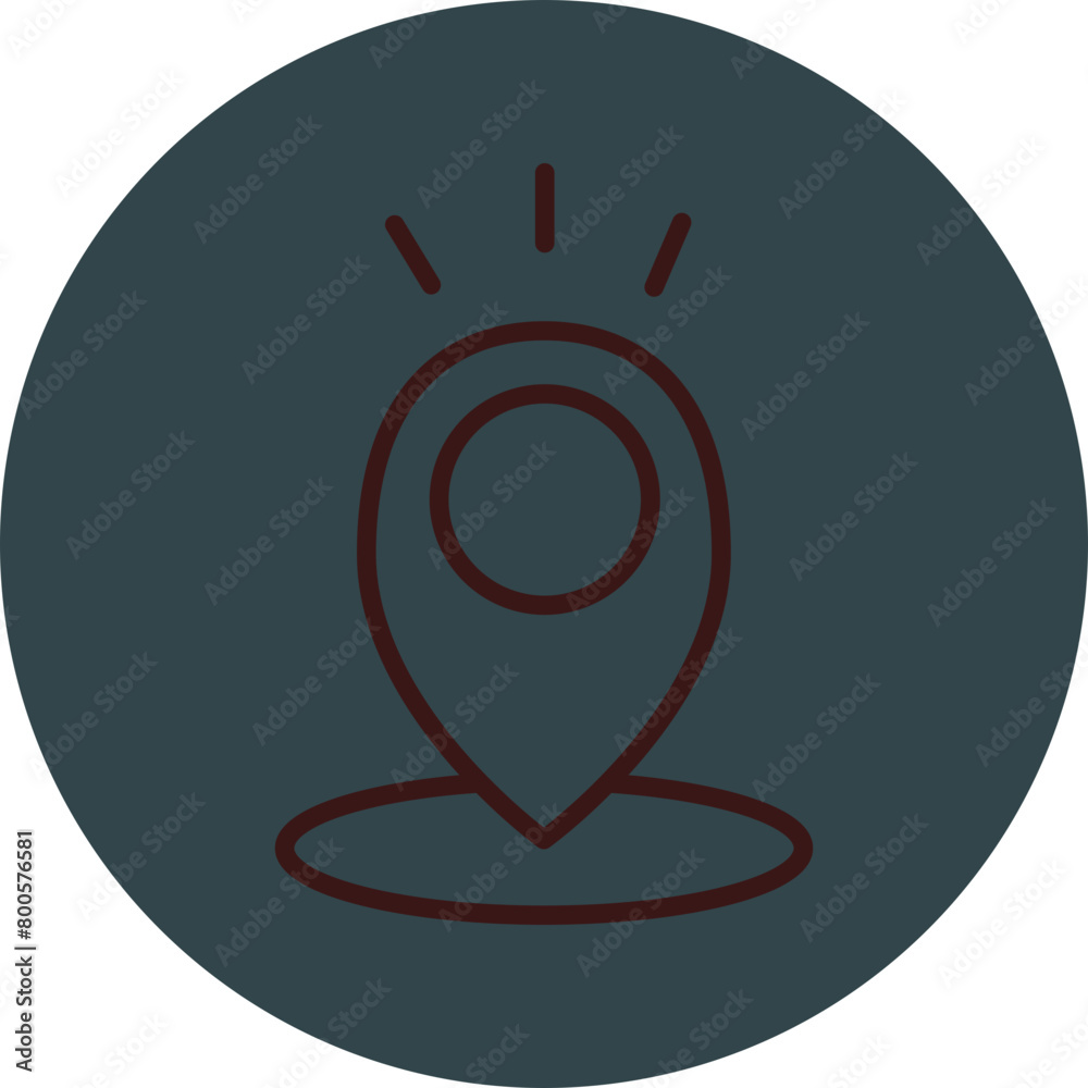 Location Grey Red Line Circle Icon Line Circle Icon Location Grey Red Line Circle Icon Line Circle Icon