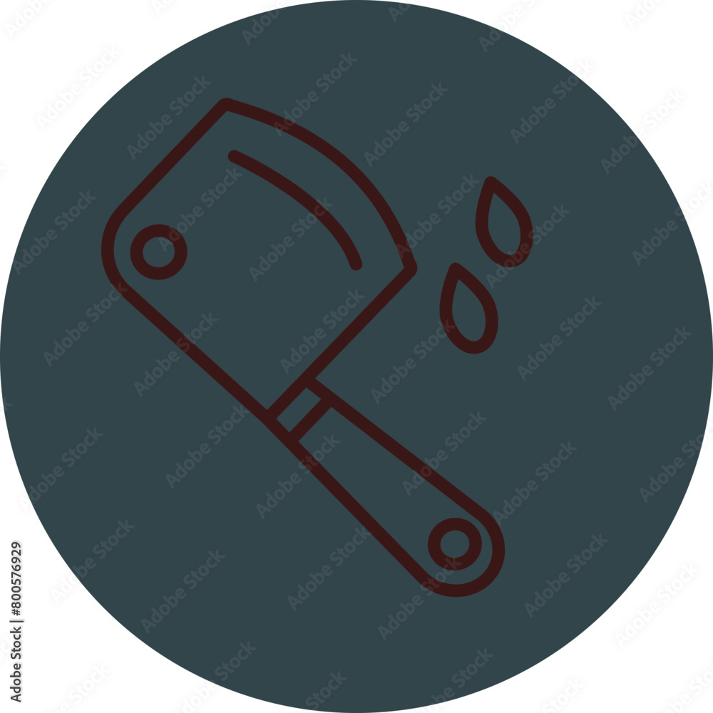 Cleaver Knife Grey Red Line Circle Icon Line Circle Icon Cleaver Knife Grey Red Line Circle Icon Line Circle Icon