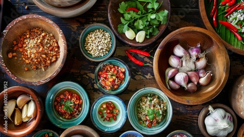 A traditional Thai cooking class featuring garlic as a central ingredient in a variety of flavorful dishes