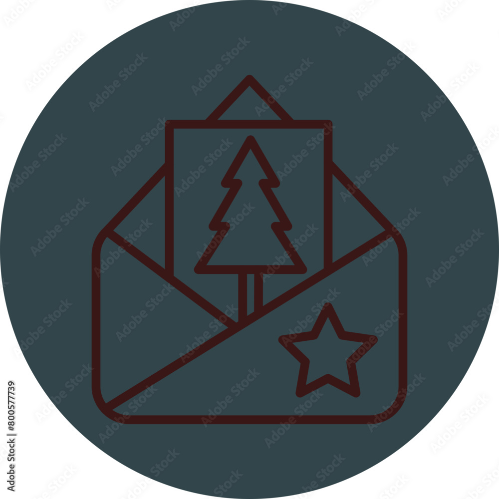 Letter Grey Red Line Circle Icon Line Circle Icon