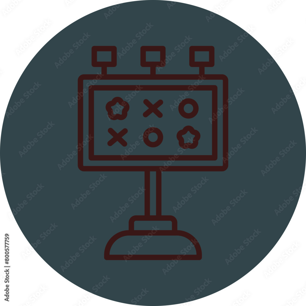 Billboard Grey Red Line Circle Icon Line Circle Icon Billboard Grey Red Line Circle Icon Line Circle Icon