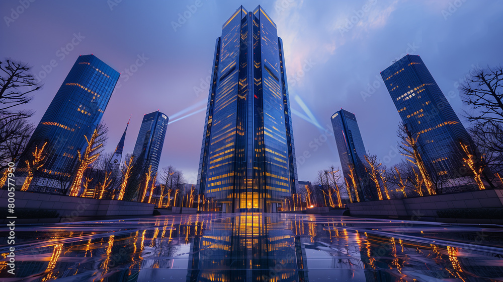 Obraz premium skyscrapers at night