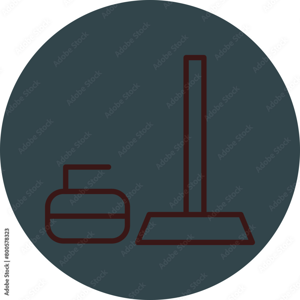 Curling Grey Red Line Circle Icon Line Circle Icon Curling Grey Red Line Circle Icon Line Circle Icon