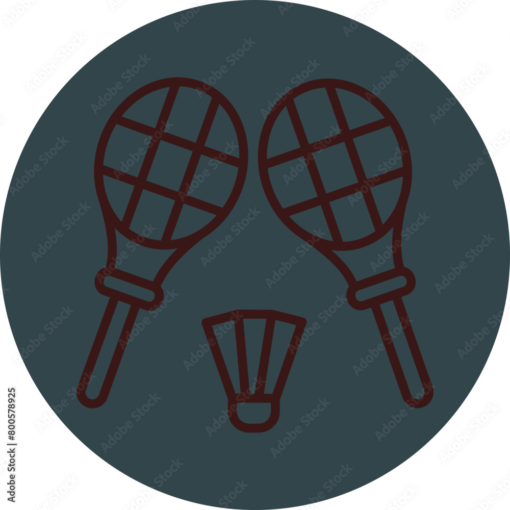 Badminton Grey Red Line Circle Icon Line Circle Icon Badminton Grey Red Line Circle Icon Line Circle Icon