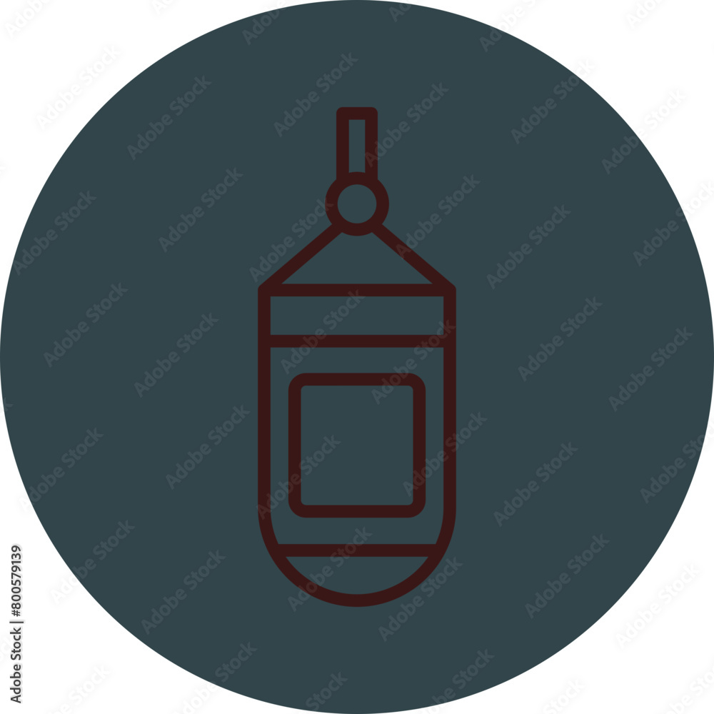 Boxing Bag Grey Red Line Circle Icon Line Circle Icon Boxing Bag Grey Red Line Circle Icon Line Circle Icon