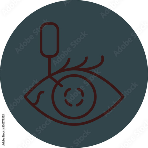 Cataract Grey Red Line Circle Icon Line Circle Icon