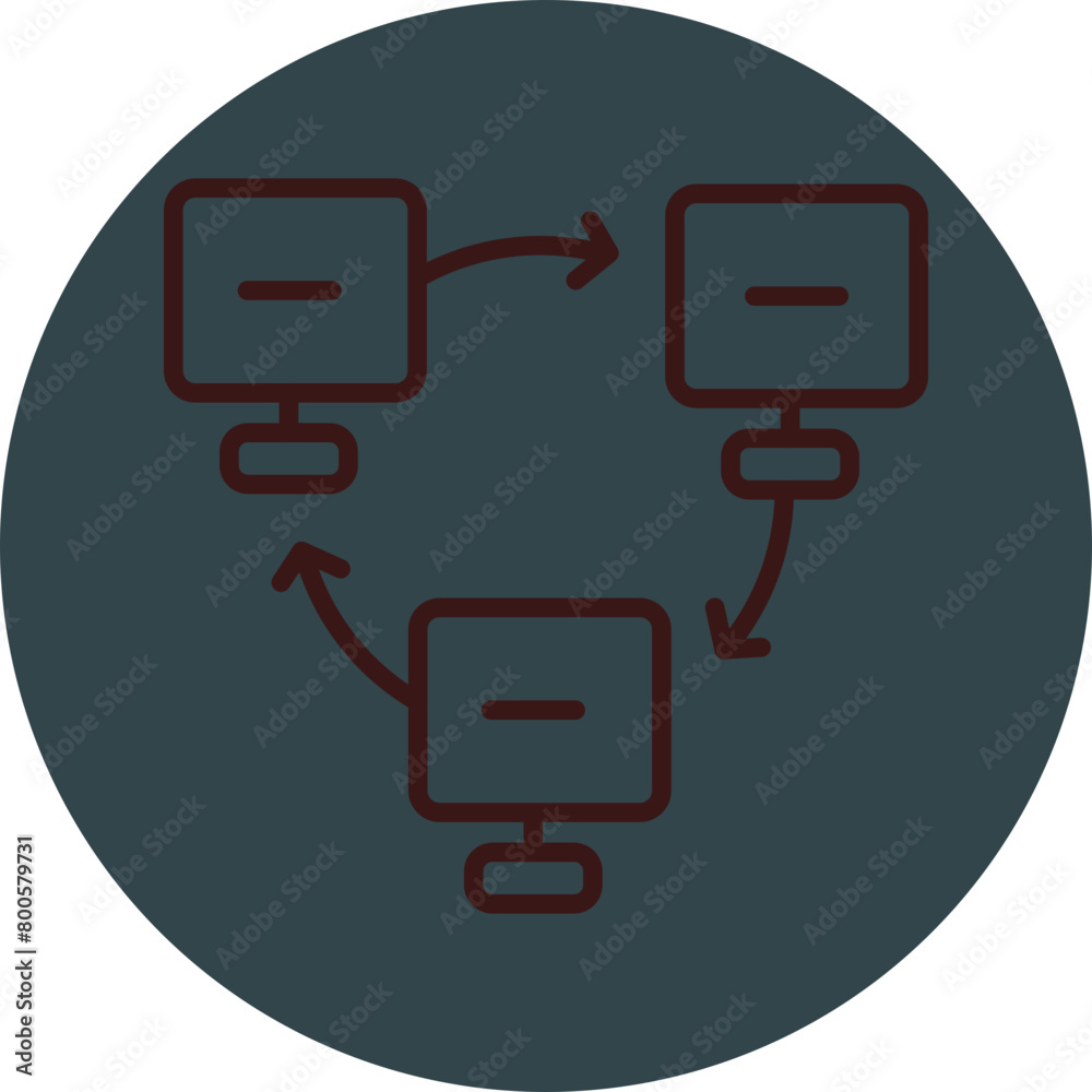 Network Connection Grey Red Line Circle Icon Line Circle Icon Network Connection Grey Red Line Circle Icon Line Circle Icon