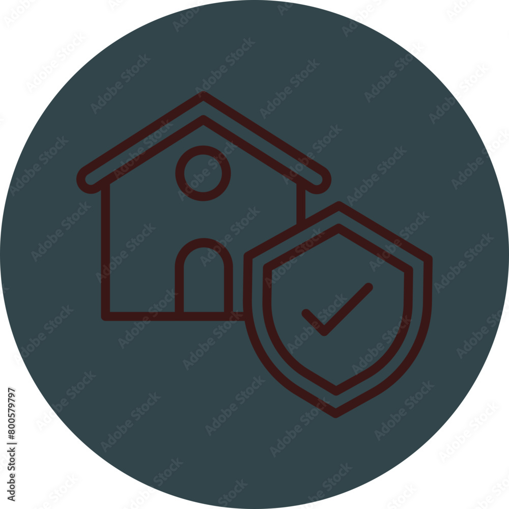 Home Insurance Grey Red Line Circle Icon Line Circle Icon Home Insurance Grey Red Line Circle Icon Line Circle Icon