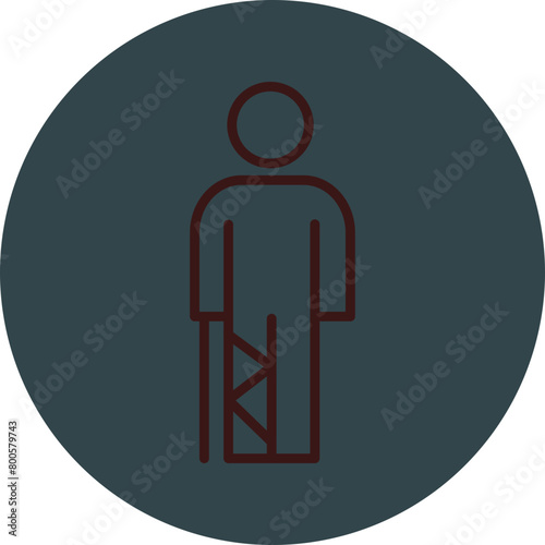 Injury Grey Red Line Circle Icon Line Circle Icon