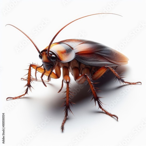 cockroach isolated on white