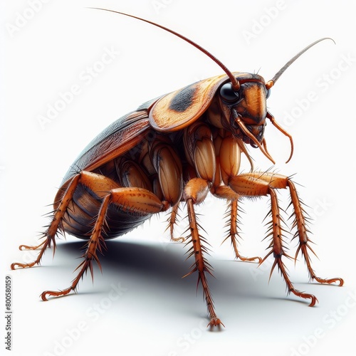 cockroach isolated on white